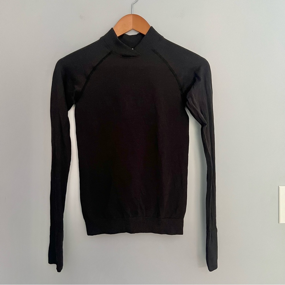 Lululemon Keep The Heat Thermal Merino Wool Long Sleeve Black Size 2